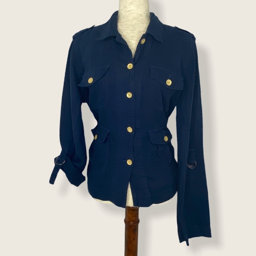 Lucky Brand 100% Linen Utility Jacket